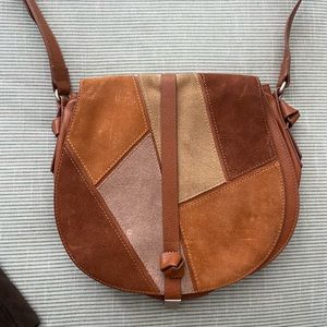 Foley and Corina suede and leather crossbody bag.  Great condition barely used